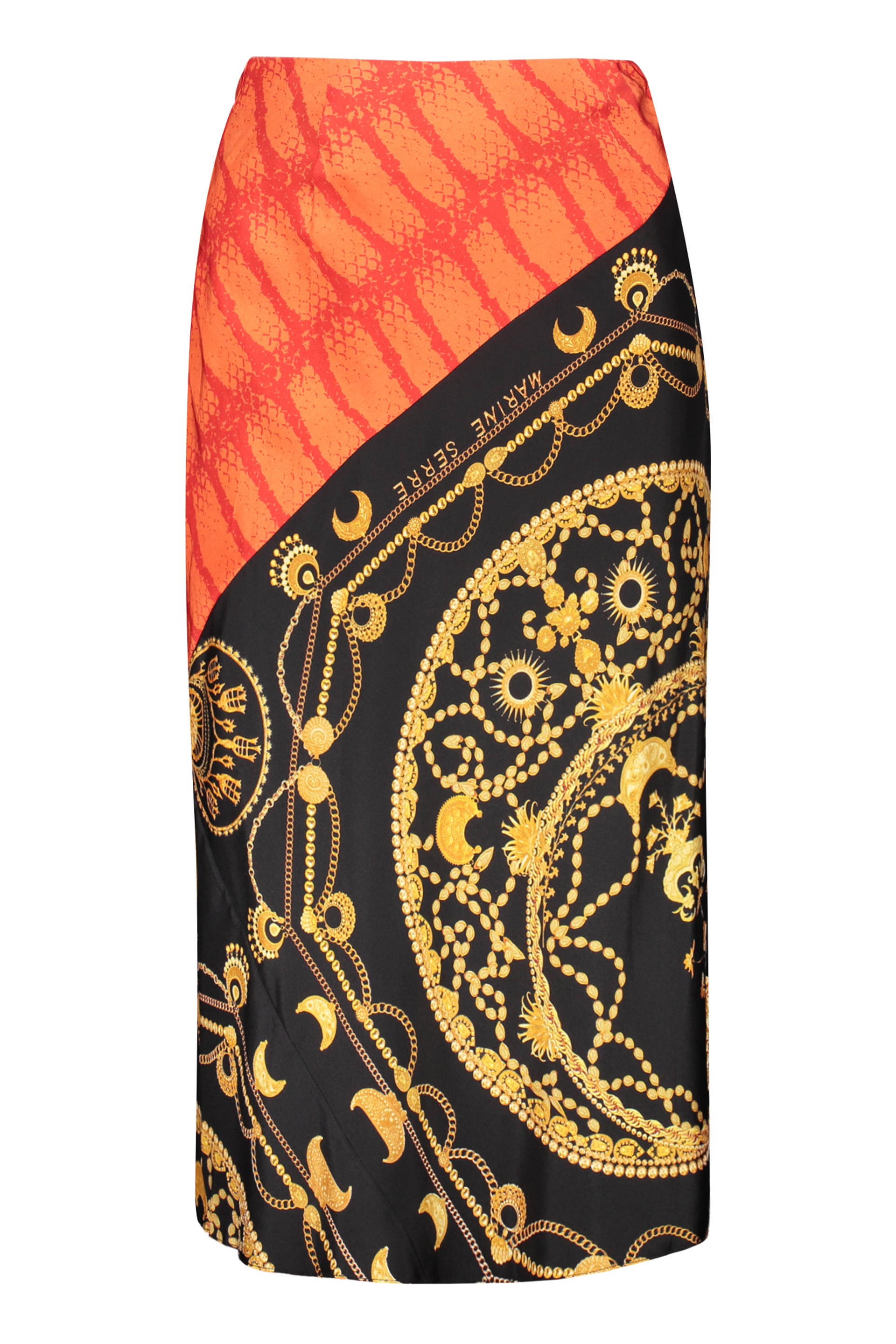 Marine Serre Mixed Regenerated Silk And Ornament Jewelry Skirt In Multicolor