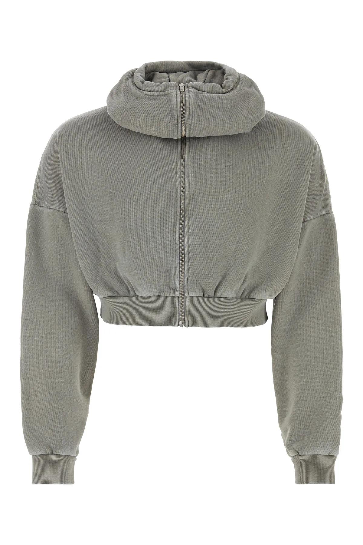 Grey Cotton Oversize Sweatshirt