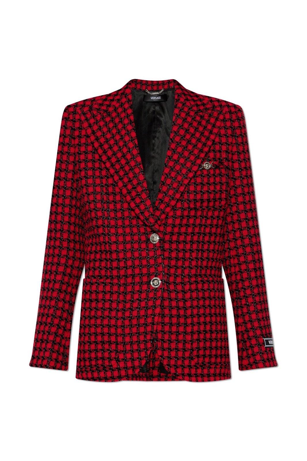 Red Wool Blend Blazer