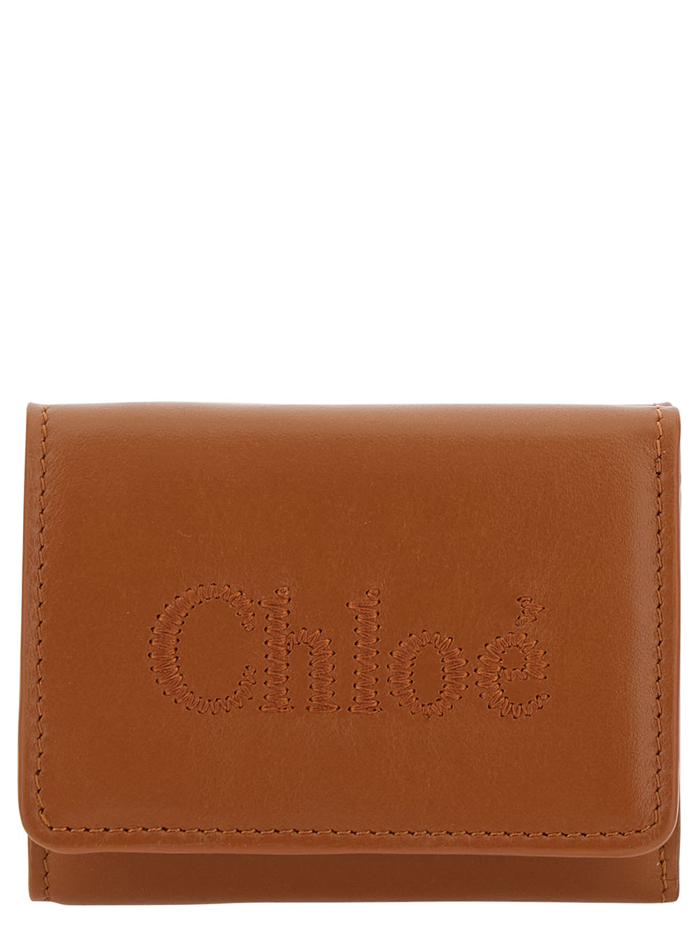 Chloé Sense Trifold Wallet Small Brown