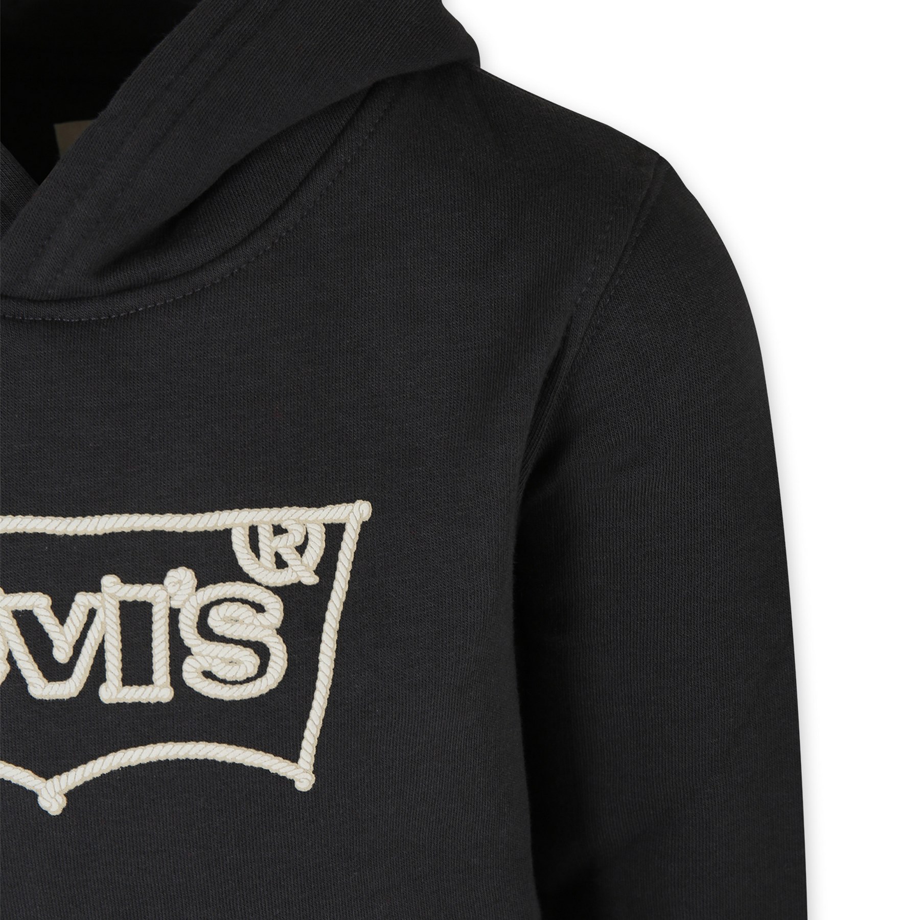 LEVI'S BLACK SWEATSHIRT FOR BOY WITH LOGO