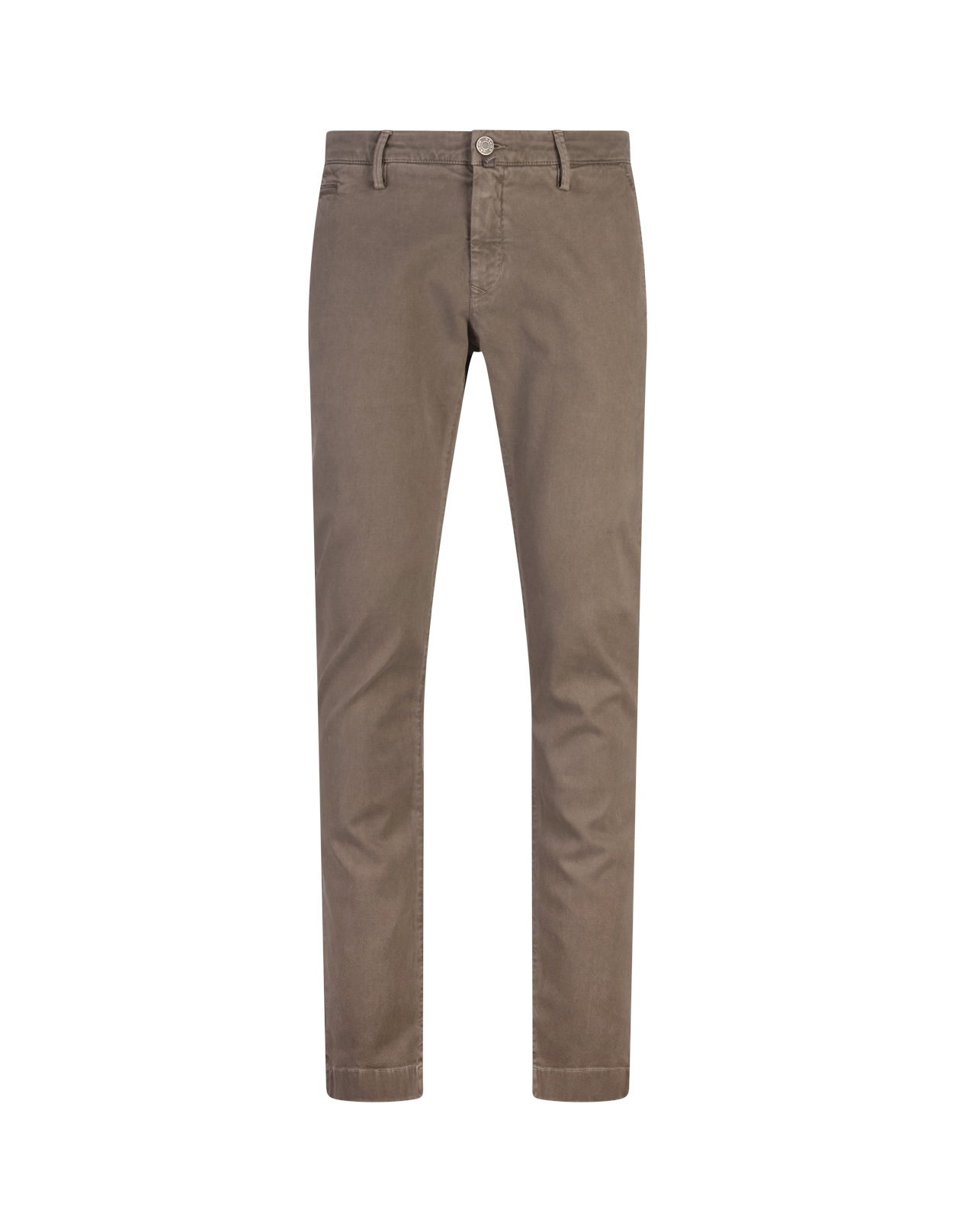 Bobby Slim Fit Trousers In Beige Garment-dye Twill