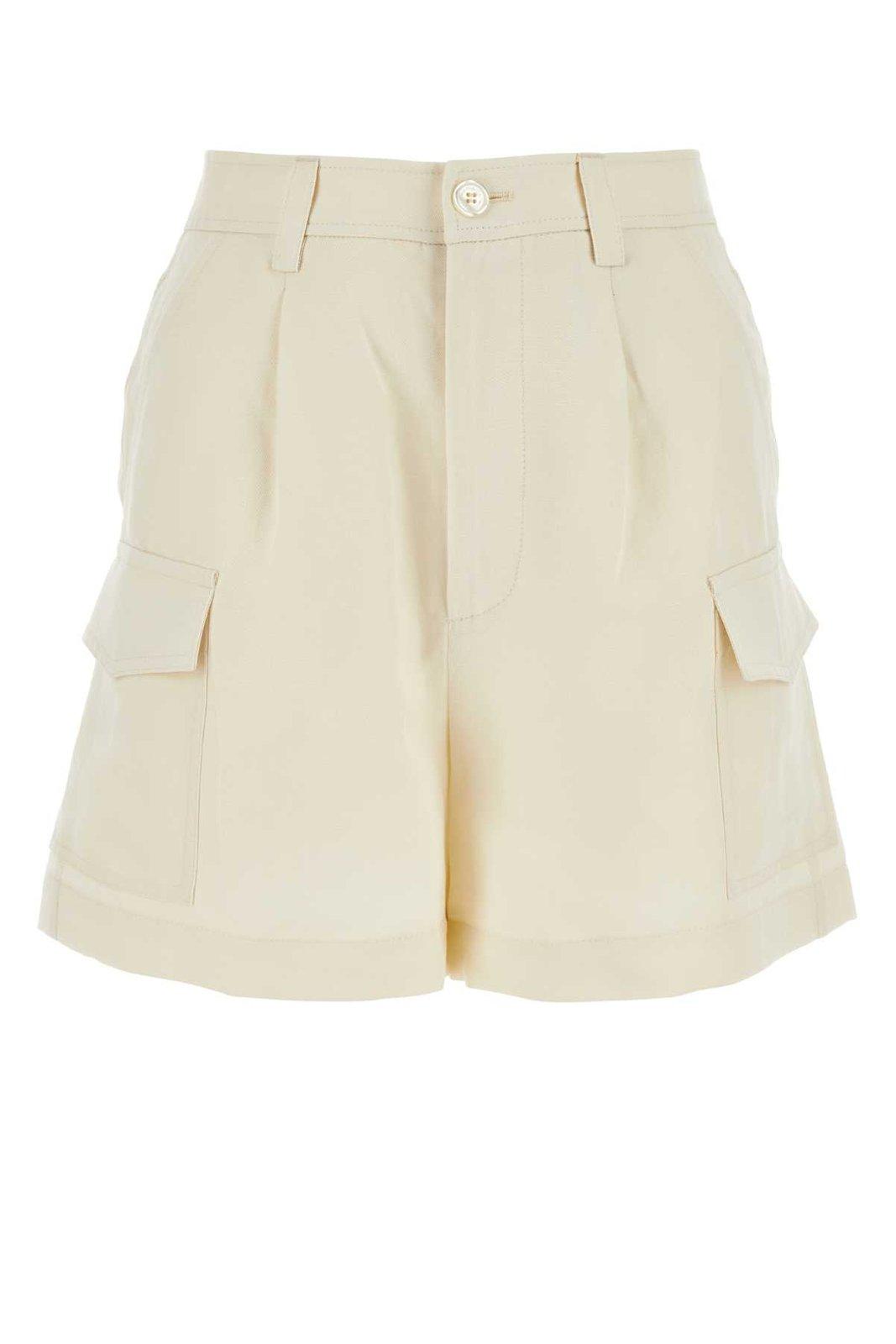 Patched Side Pockets Shorts