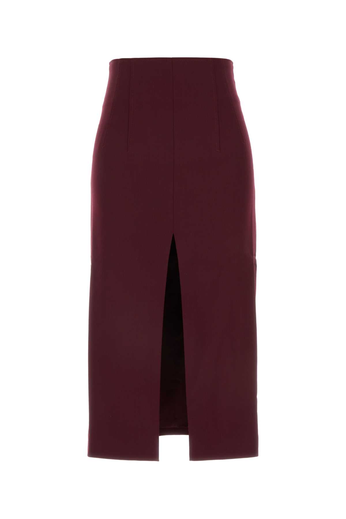 Plum Stretch Polyester Blend Stephanie Skirt