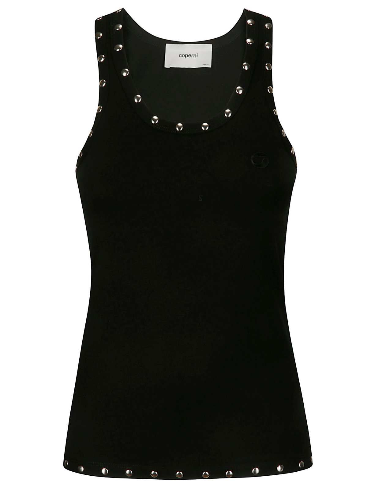 Logo Embroidered Stud Detailed Tank Top