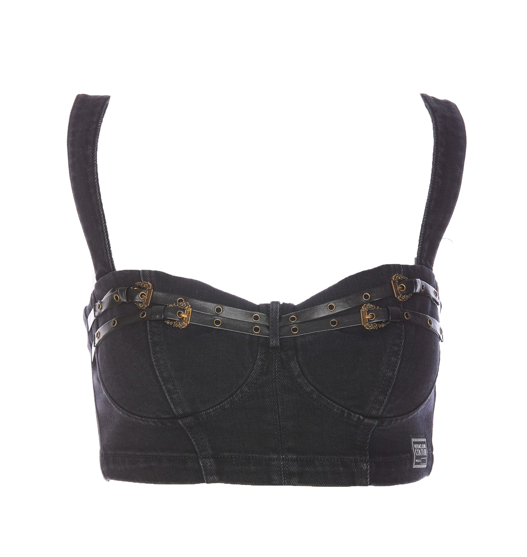 Baroque Buckle Denim Top