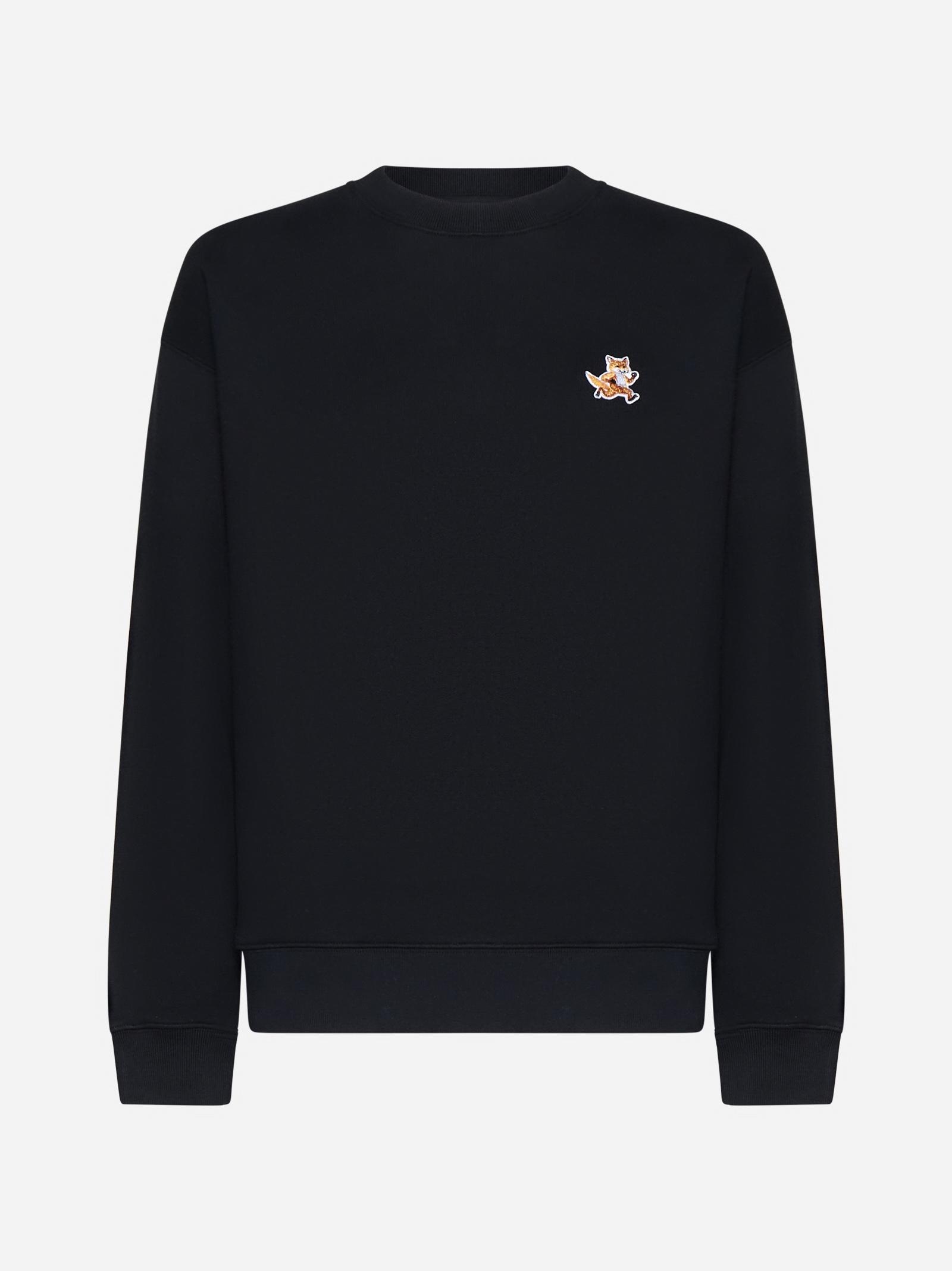 Maison Kitsuné Speedy Fox Patch Cotton Sweatshirt