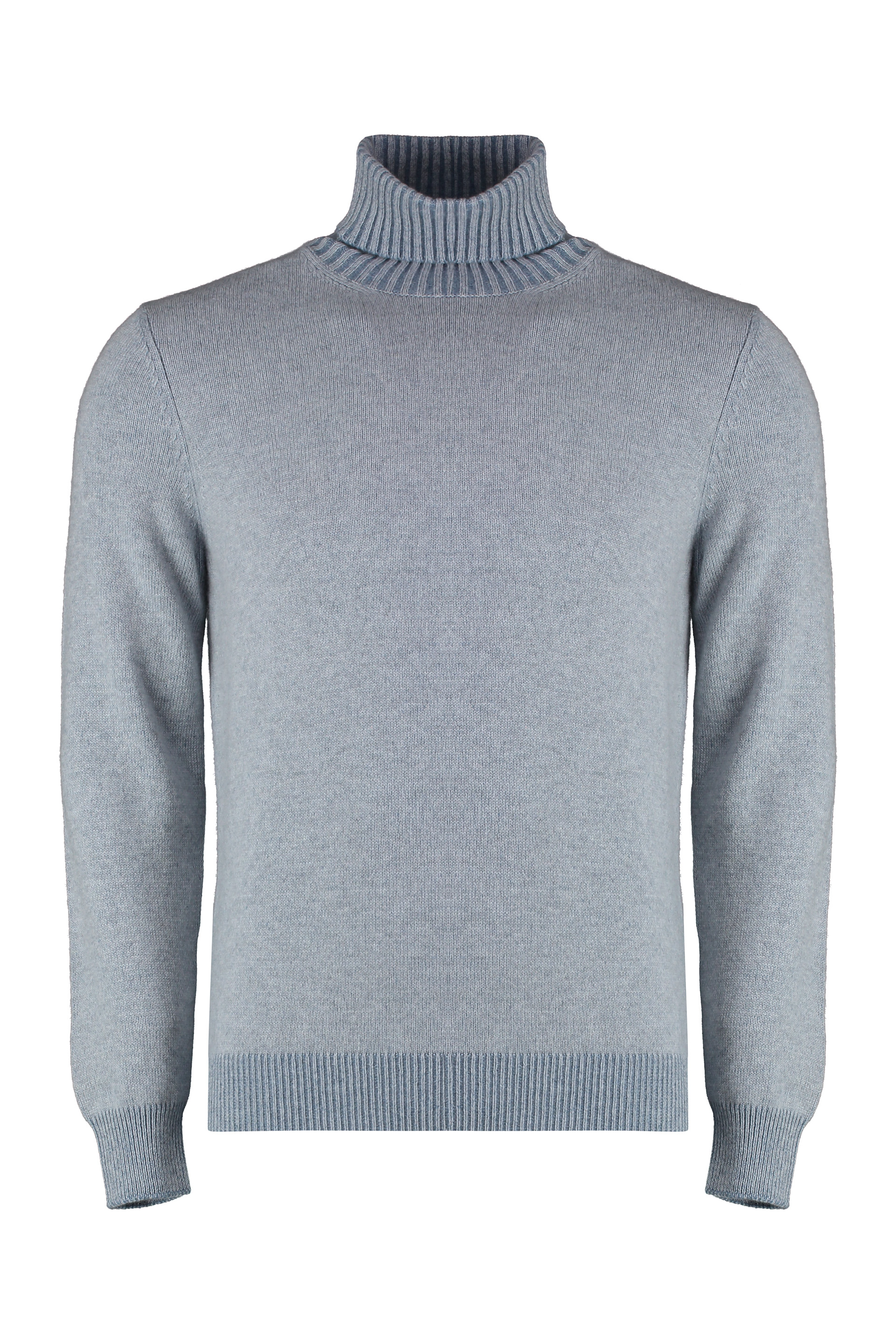 Malo Cashmere Turtleneck Sweater In Light Blue