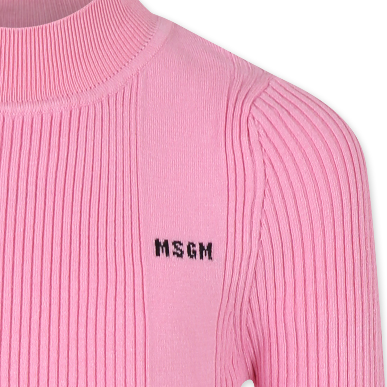 Msgm Ribbed Sweater In Pink