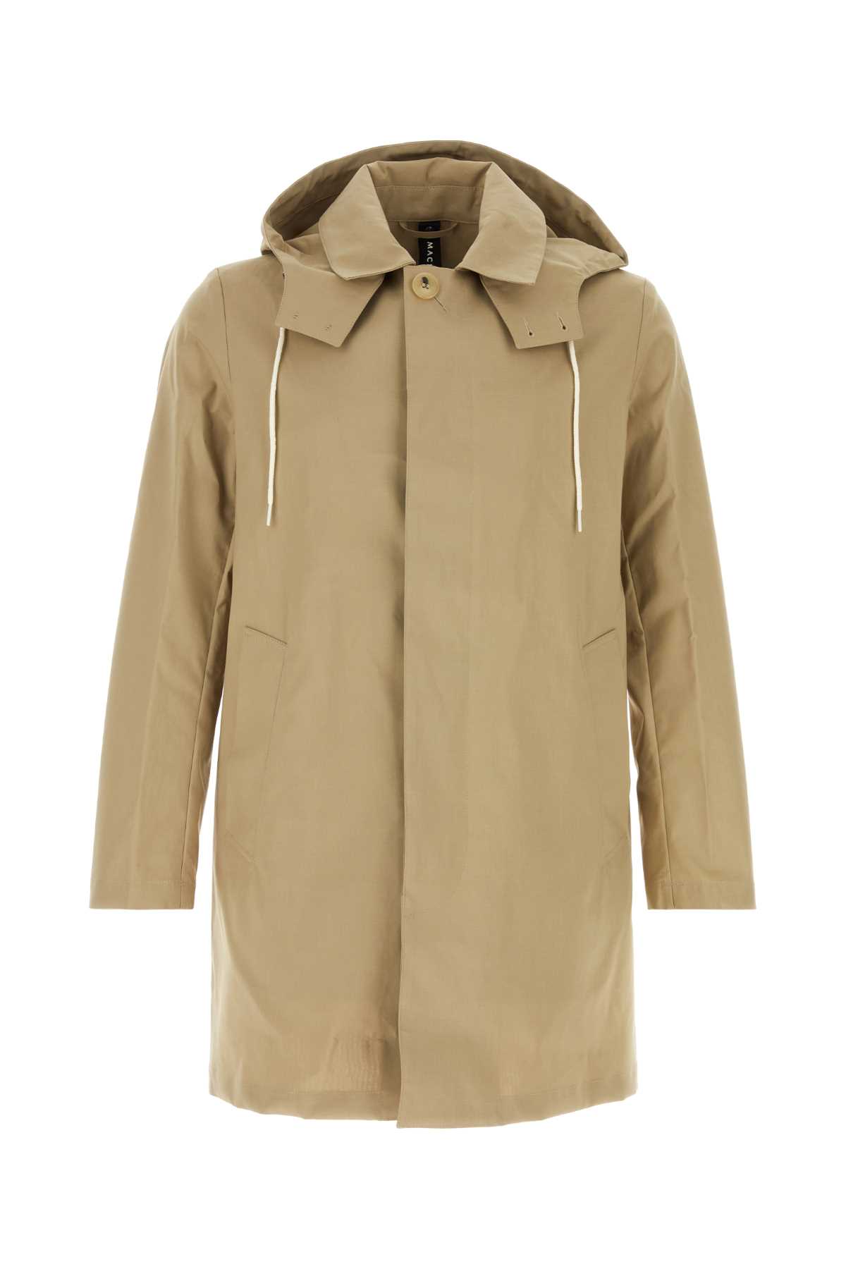 Beige Cotton Cambridge Raincoat