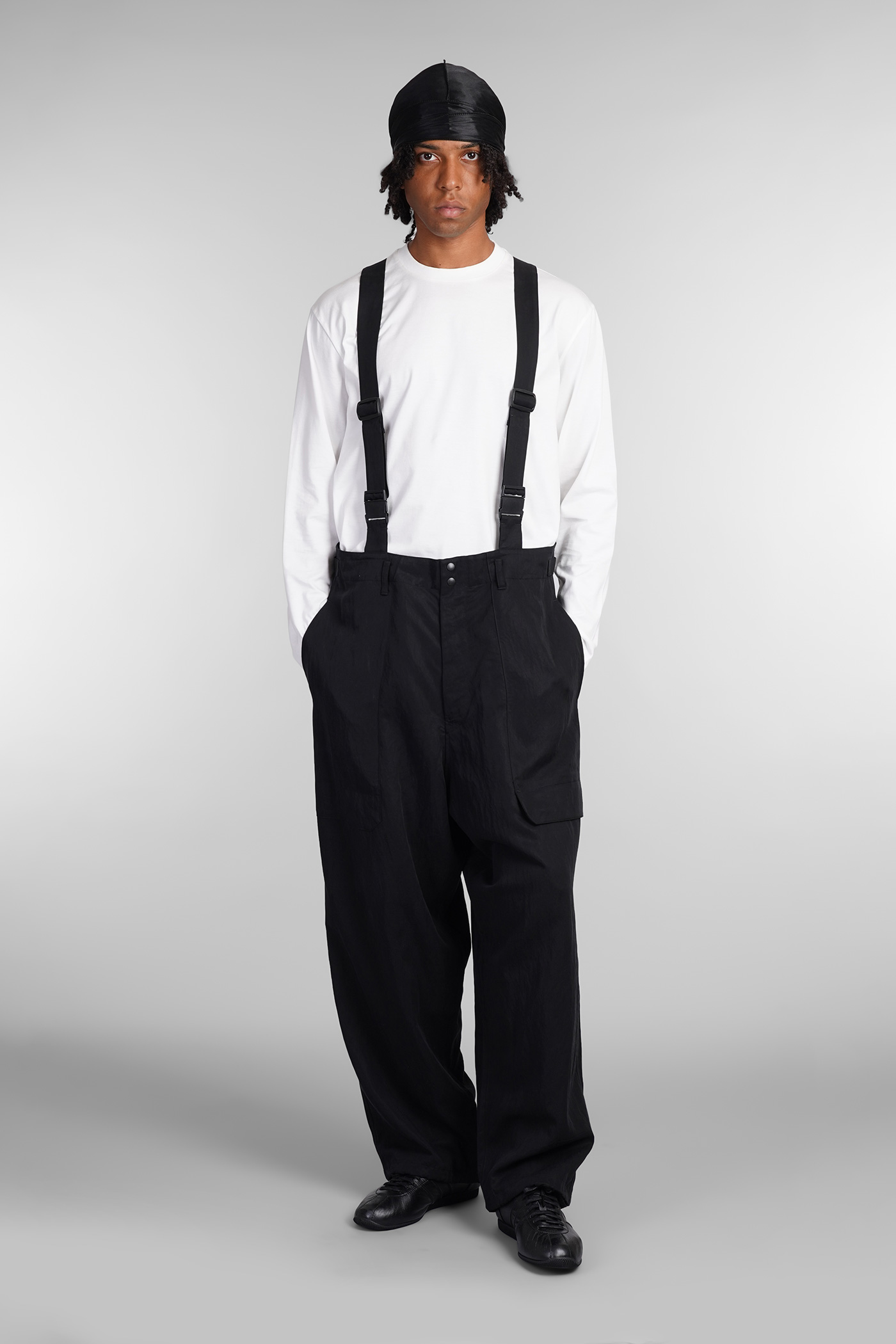 Pants In Black Wool And Polyester