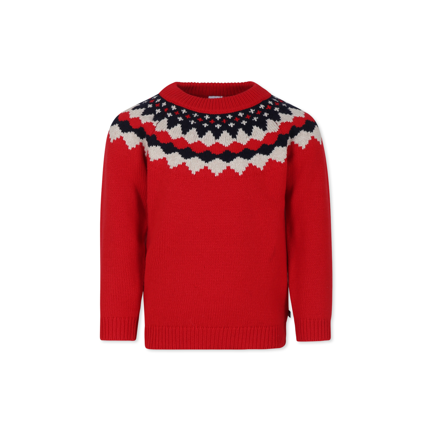 Petit Bateau Jacquard Sweater In Red
