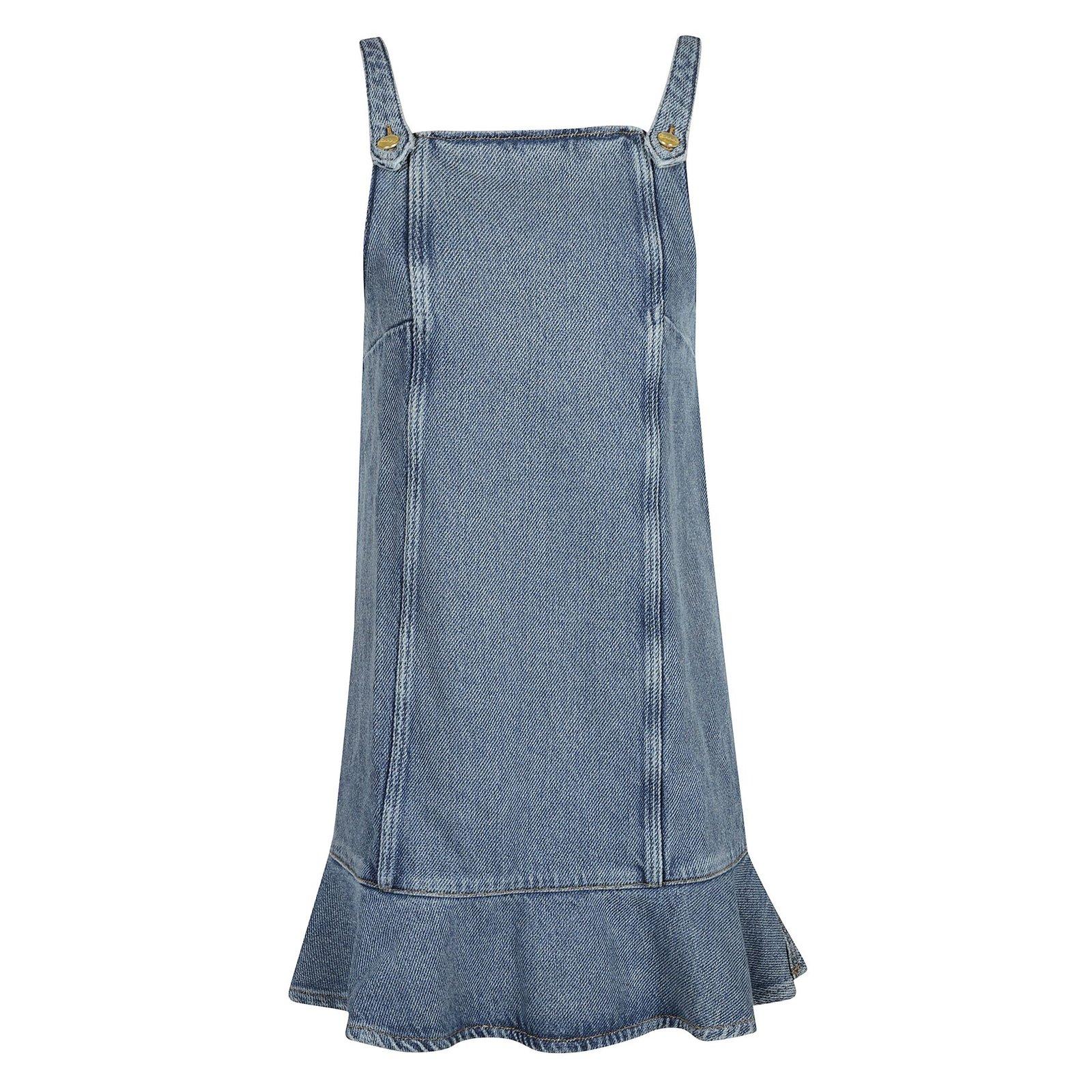 Square Neck Denim Mini Dress