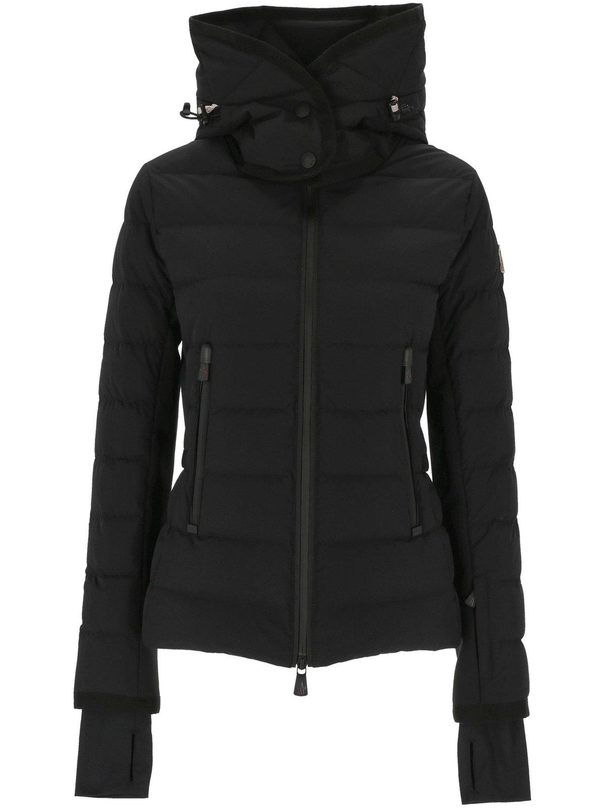 Moncler Hooded Padded Jacket In Nero
