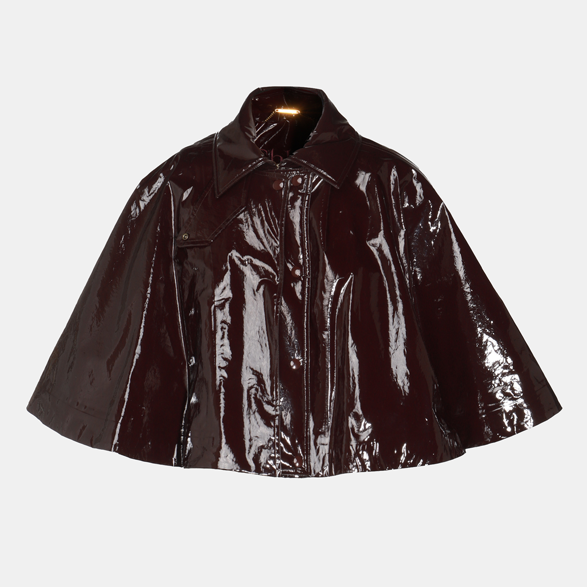 Shop Chloé Dark Brown Leather Capes In Obscure Brown