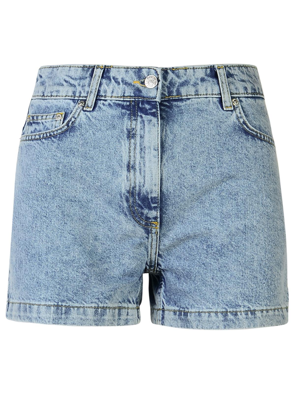 Light Blue Cotton Jeans Shorts