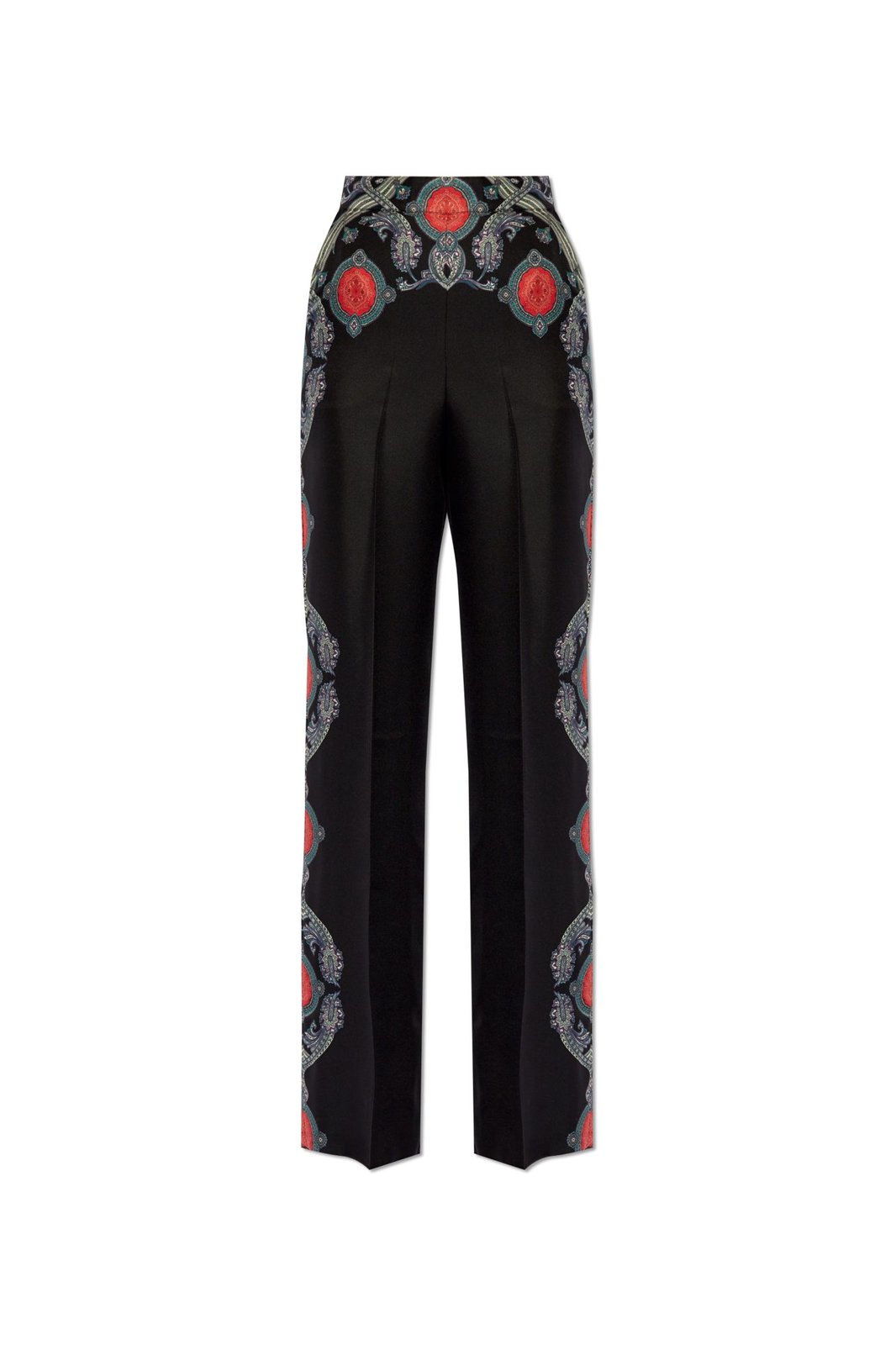 Patterned Straight Leg Trousers