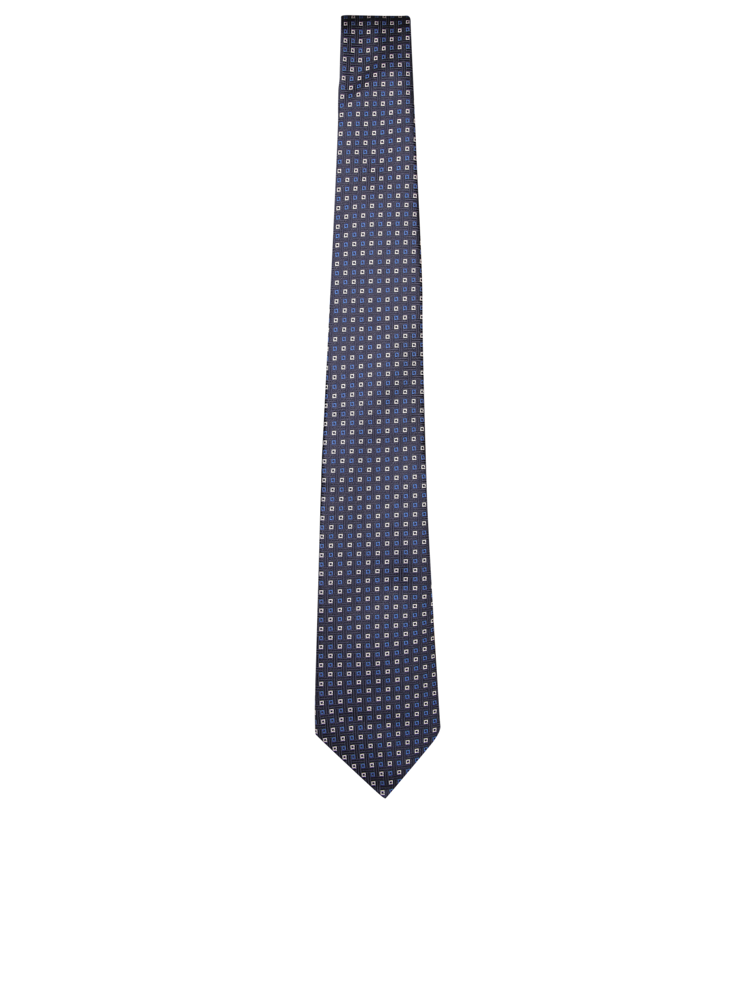 8cm Geometric Dark Blue Tie