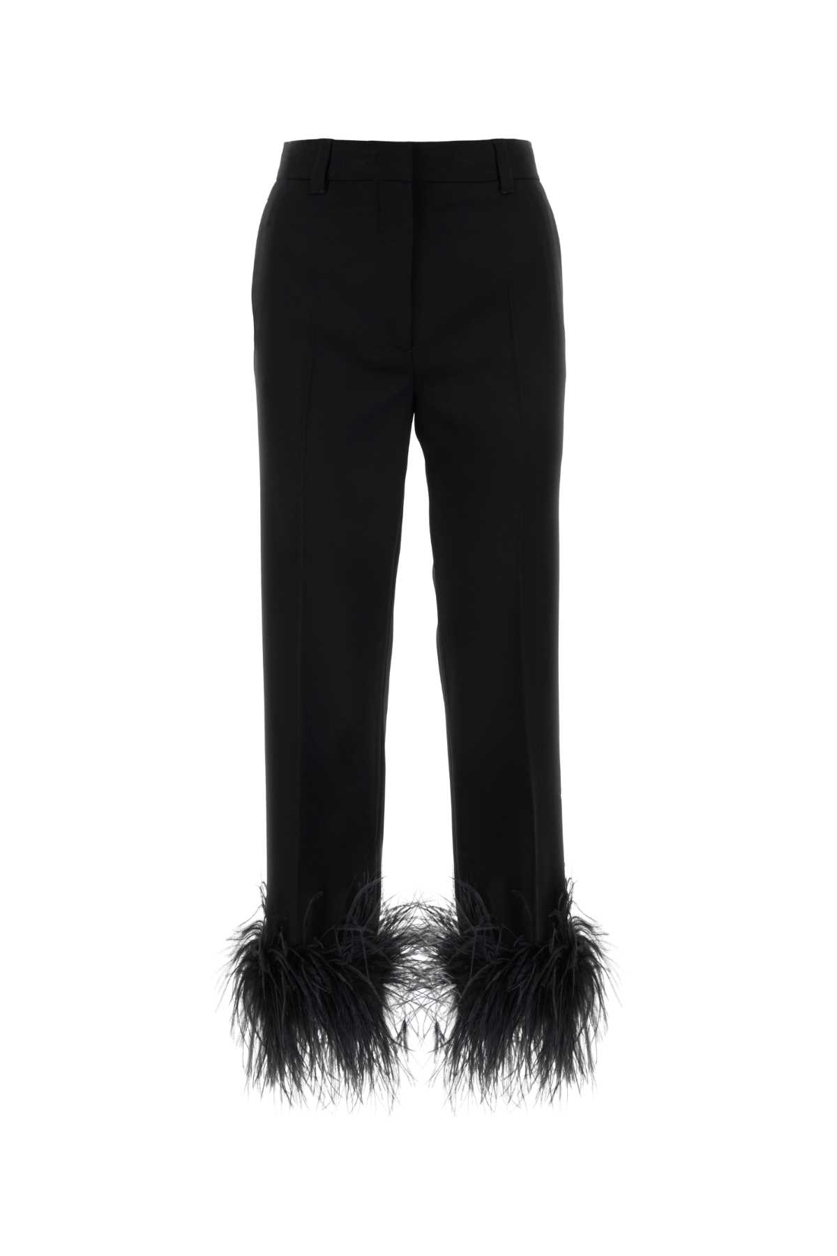 Black Stretch Grain De Poudre Pant