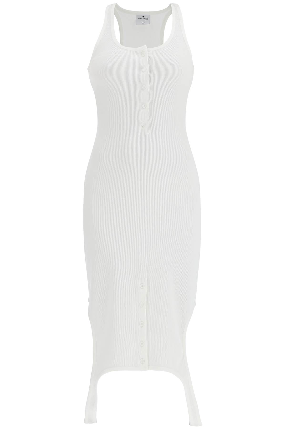 Courrèges Pleat Dress With Midi Length