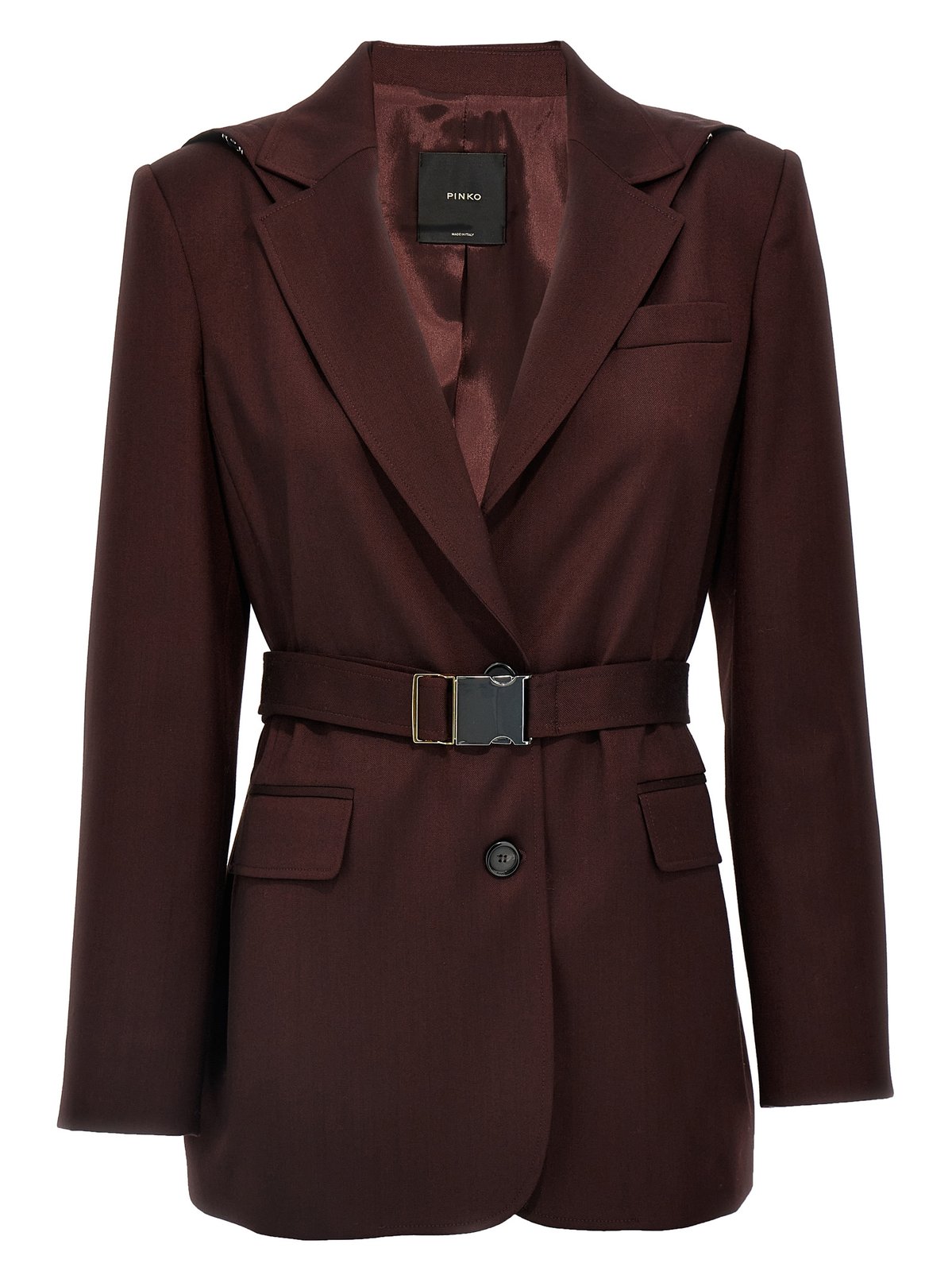 Single-breasted Belted Blazer