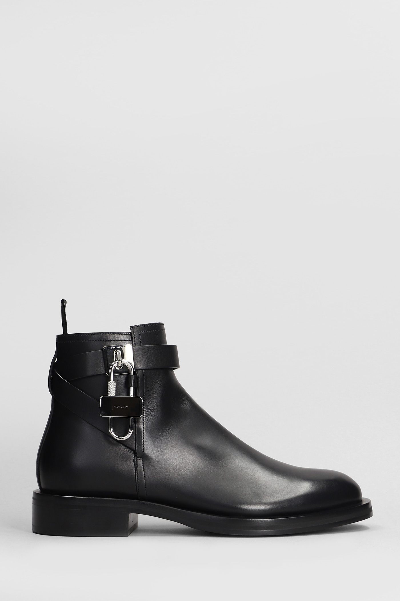 Lock Ankle Boots Ankle Boots In Black Leather