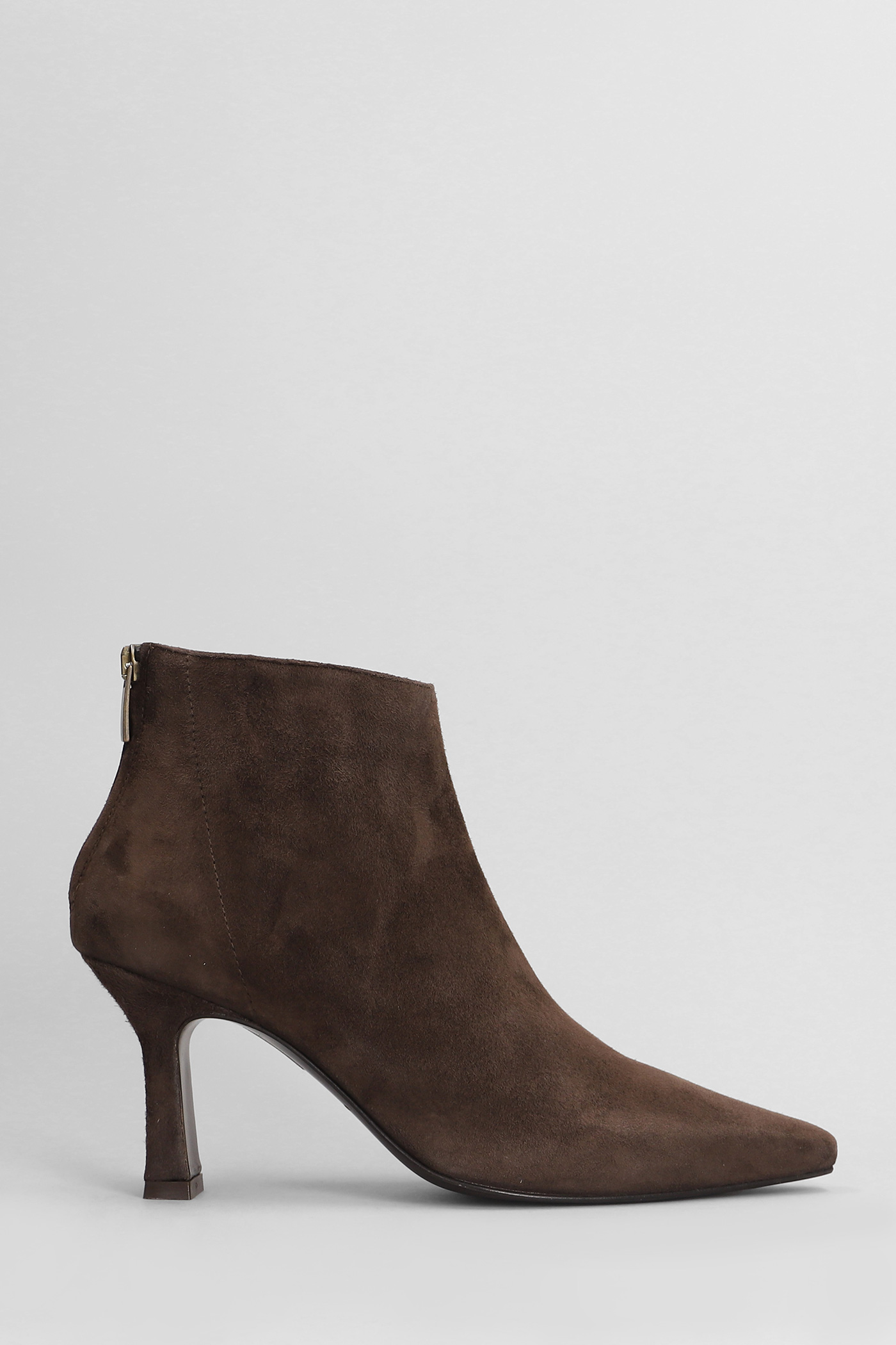 Texan Ankle Boots In Dark Brown Suede