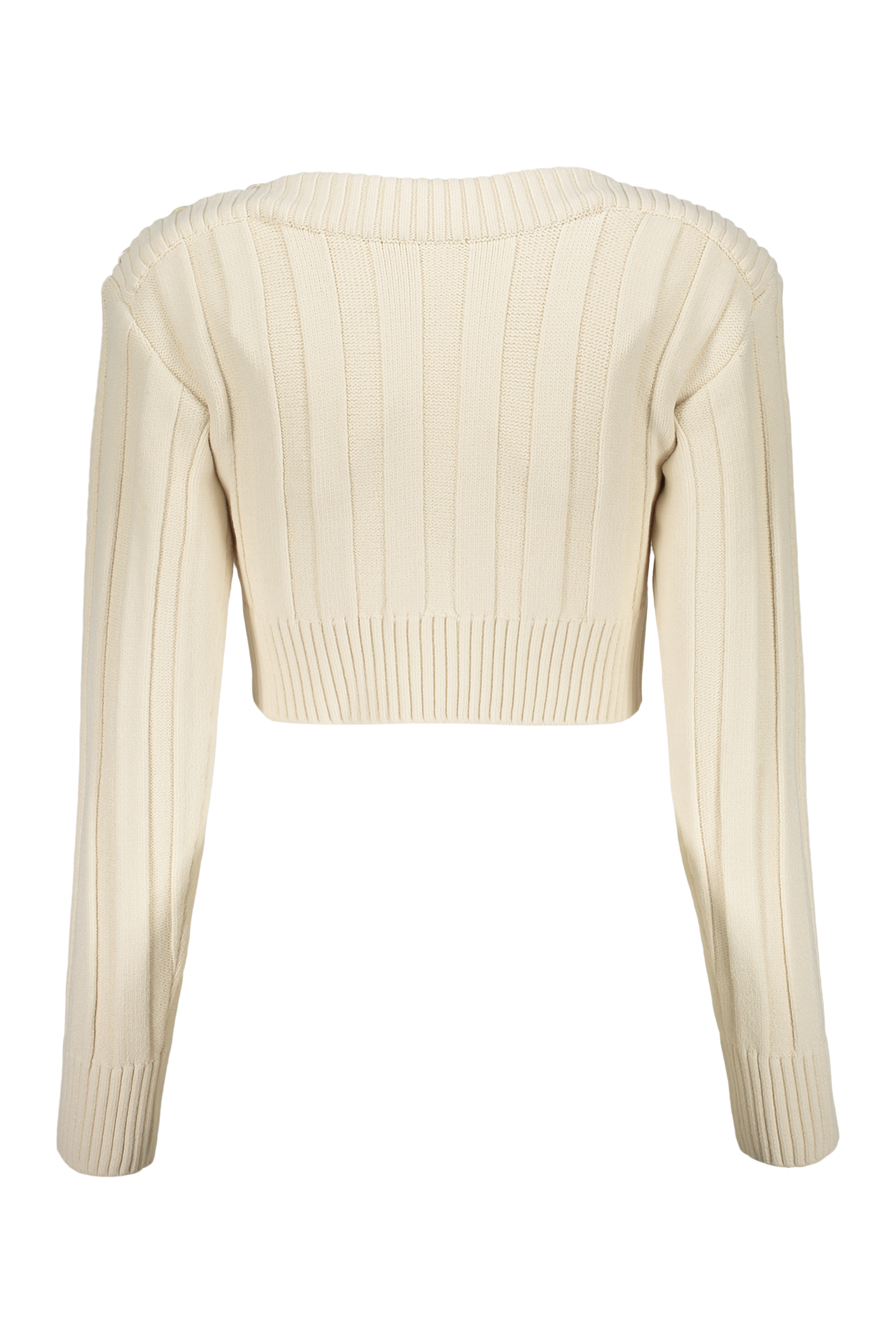 Low Classic Ribbed Jumper In Ivory