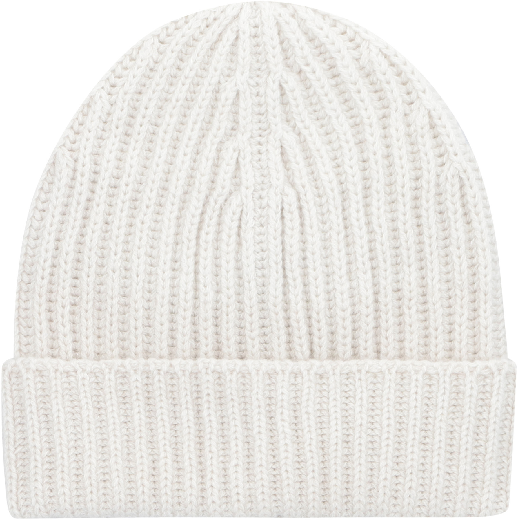 Malo Ribbed Knit Beanie In Ecru
