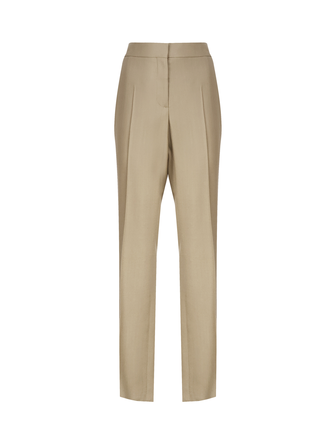 Straight Leg Trousers And Medium Wais