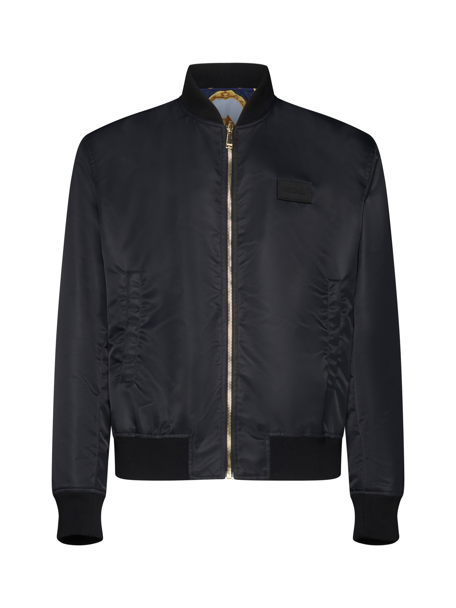 Barocco 600 Black Nylon Bomber Jacket