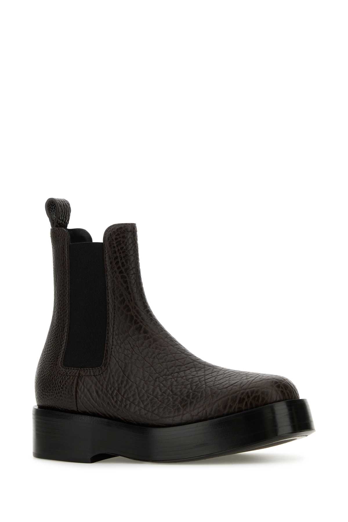 Bottega Veneta Stivaletti Torino In Pelle Testa Di Moro Uomo In Fondant