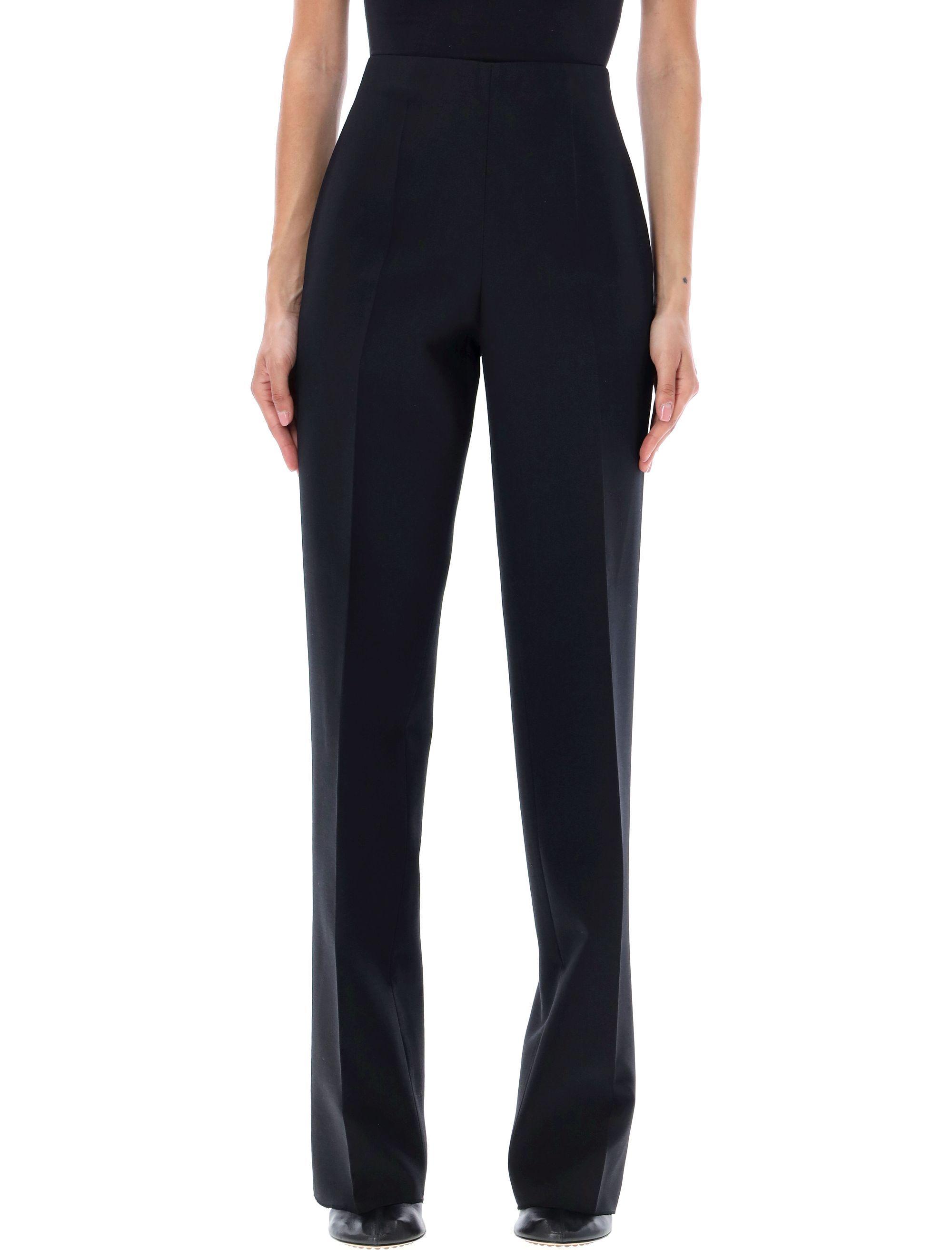 Straight Cut Pleated Pants