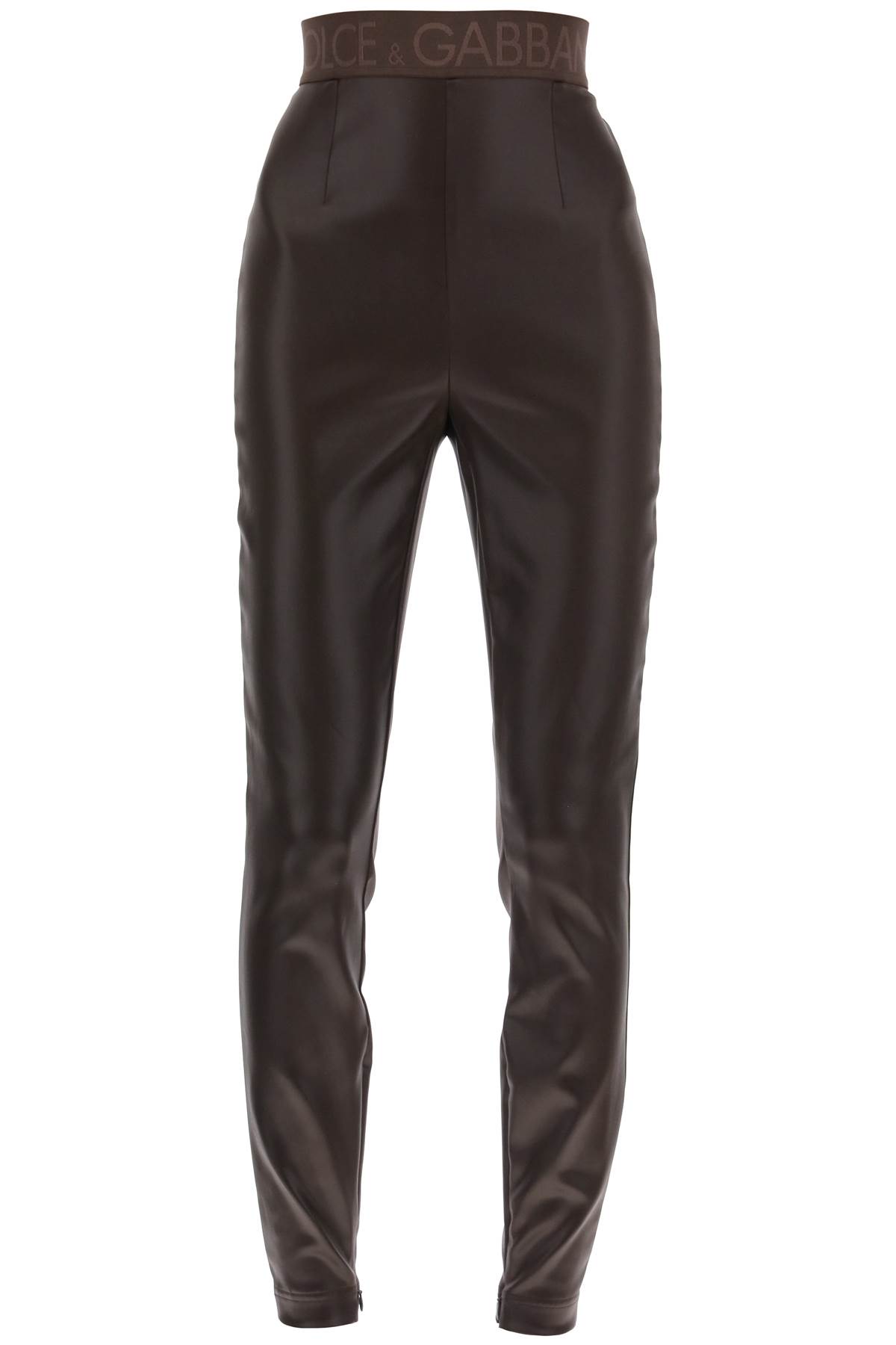 Coated Look Stretch Satin Leggings