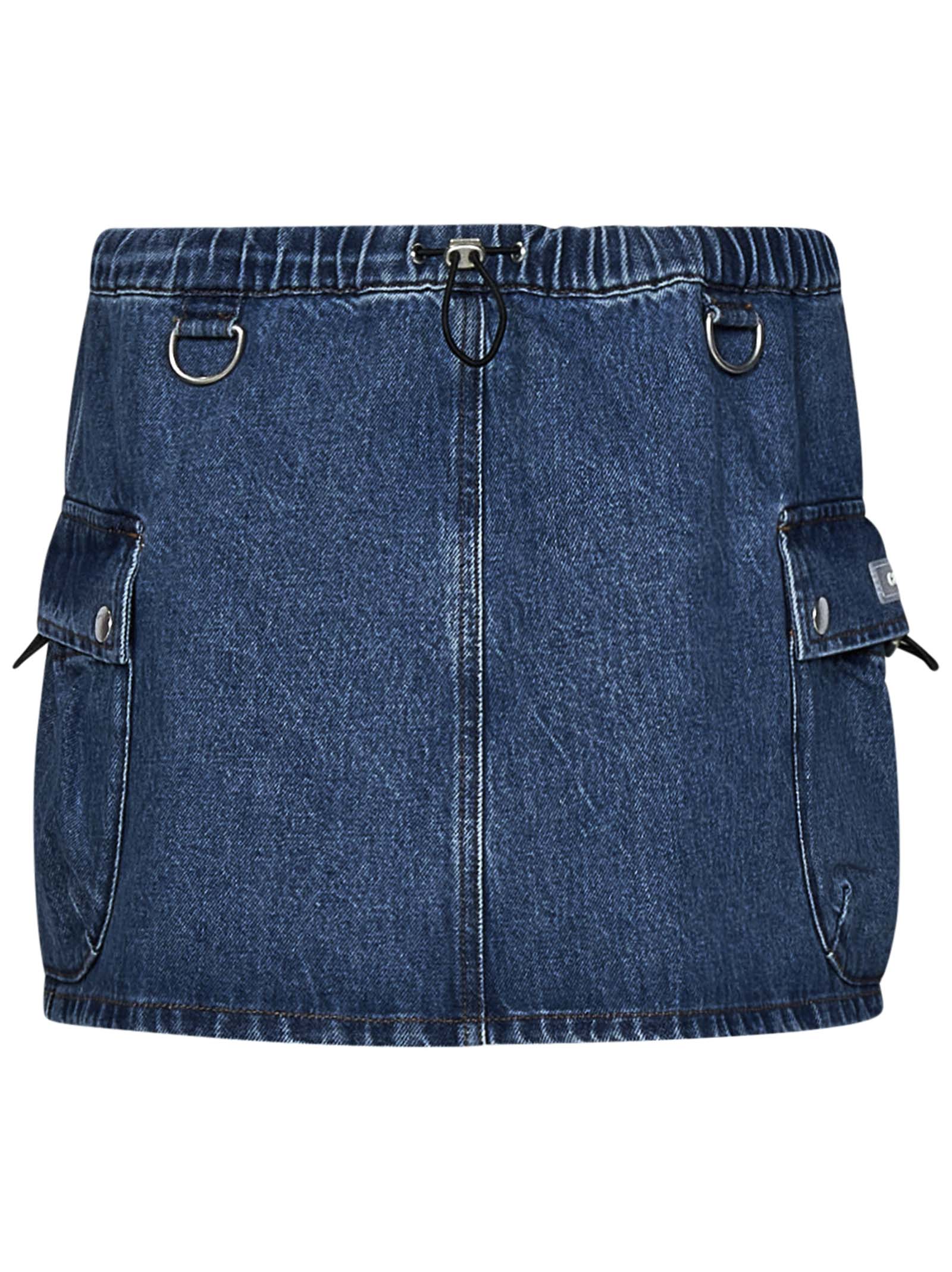 denim Cargo Skirt