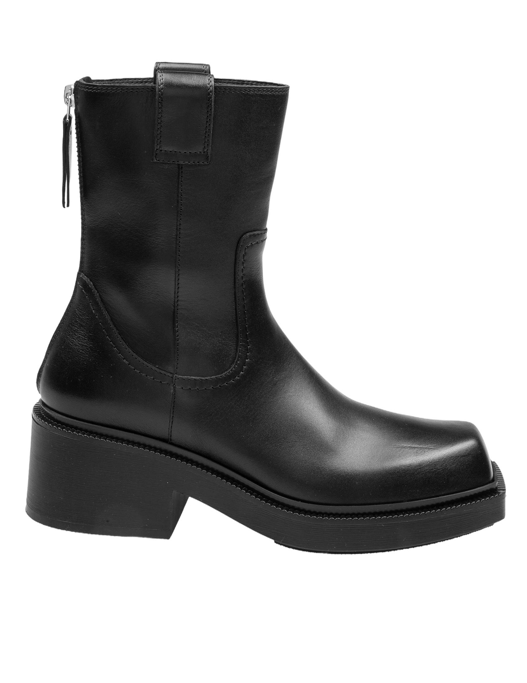 Vic Matié Black Leather Ankle Boot