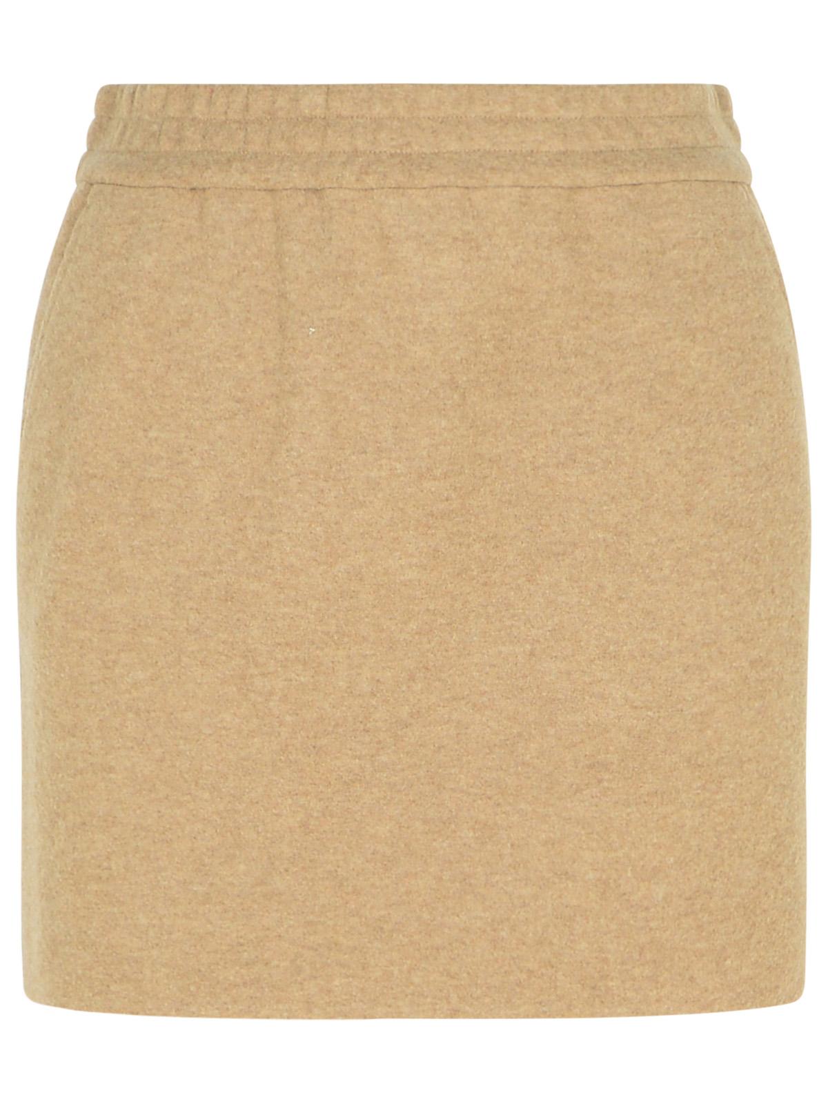 onagro Brown Cashmere Blend Skirt