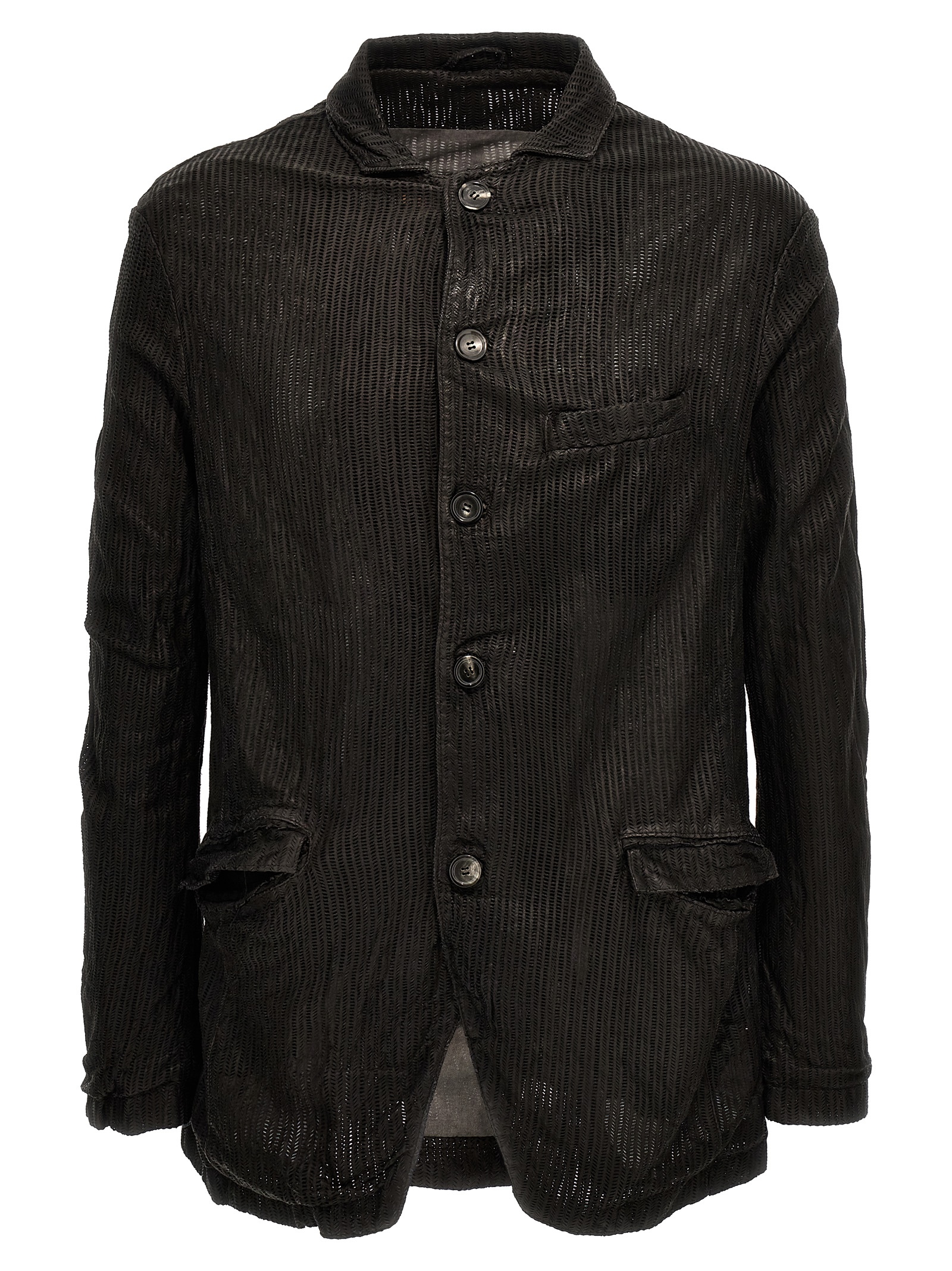 Openwork Leather Blazer