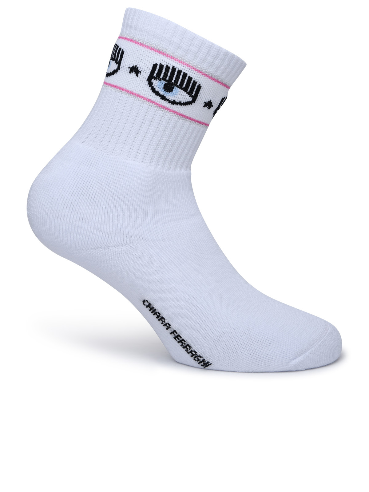 White Cotton Blend Socks