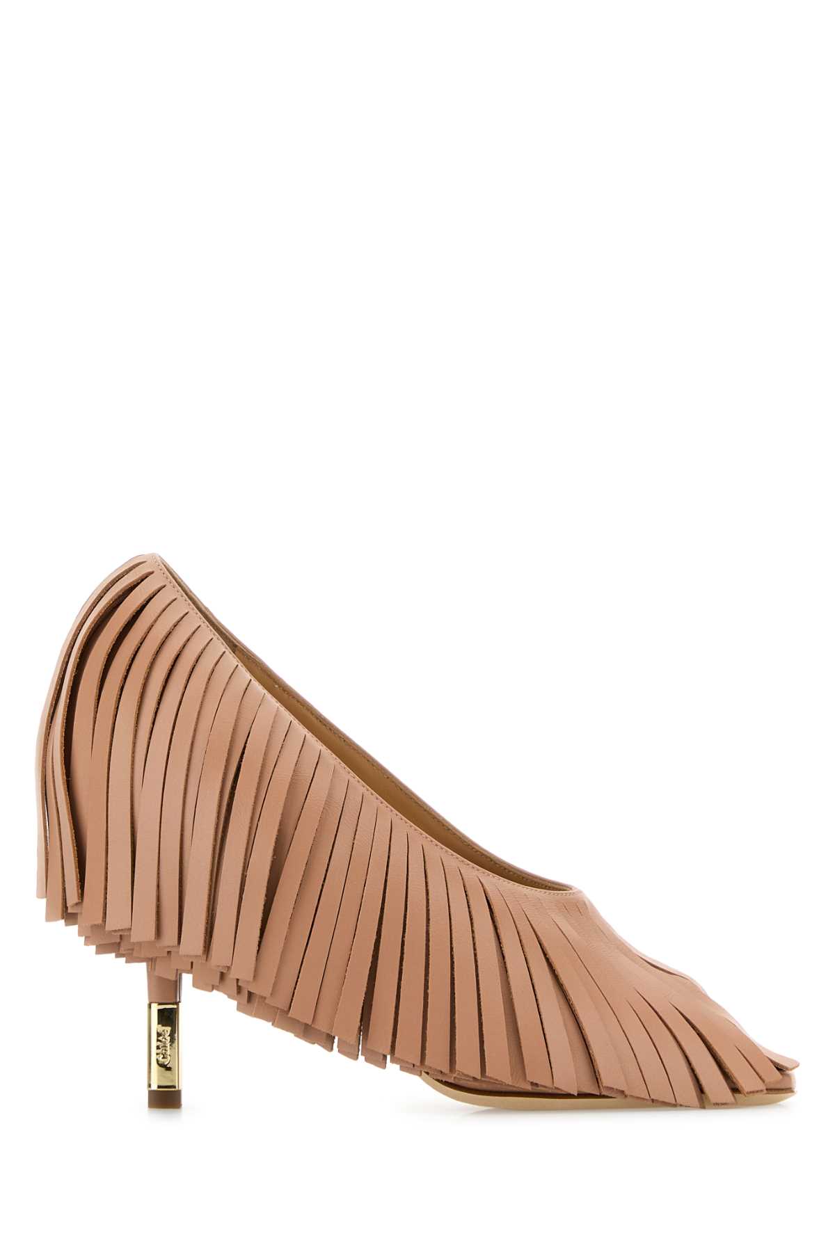 Chloé Antiqued Pink Leather Mona Pumps