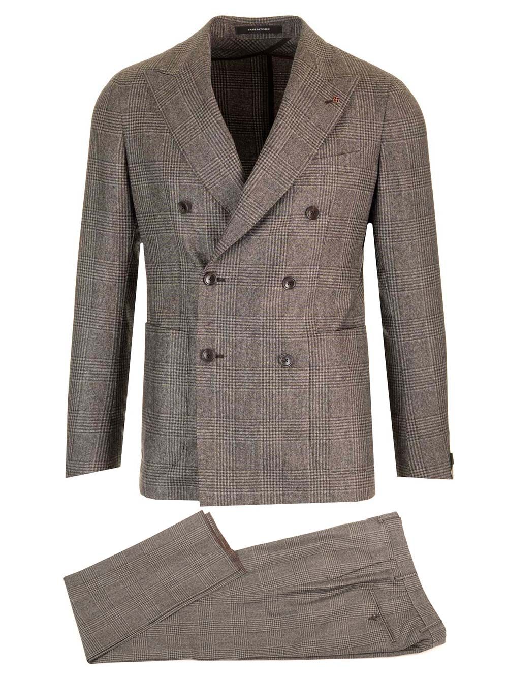 montecarlo Prince Of Wales Suit In Super 110s Wool