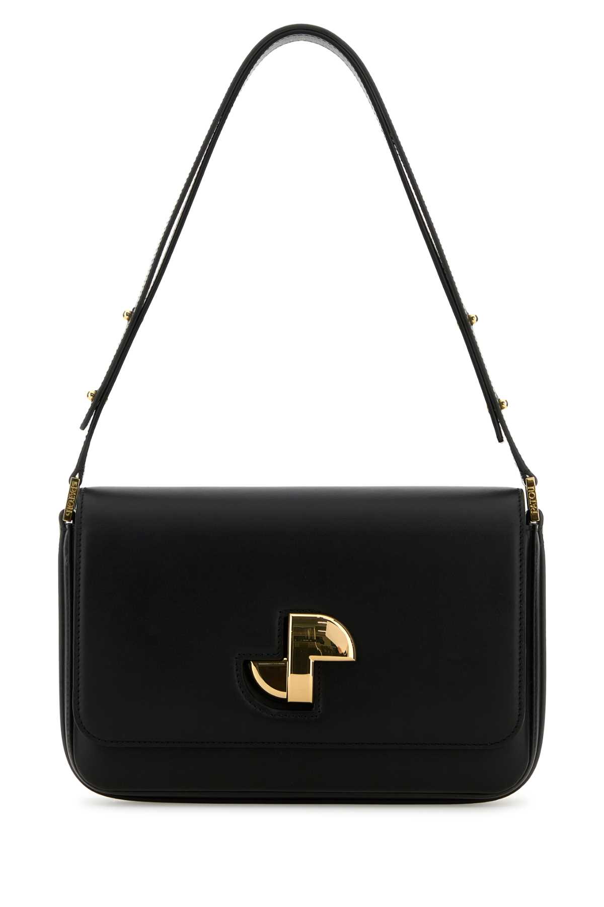 Black Leather Le Classic Lock Shoulder Bag