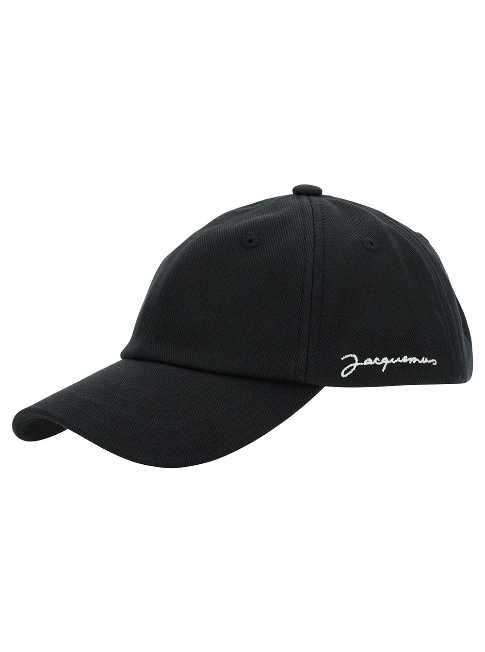 la Casquette Black Baseball Cap With Embroidered Logo In Cotton Man