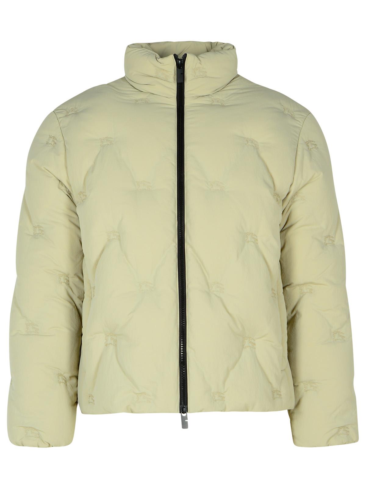 Beige Nylon Down Jacket