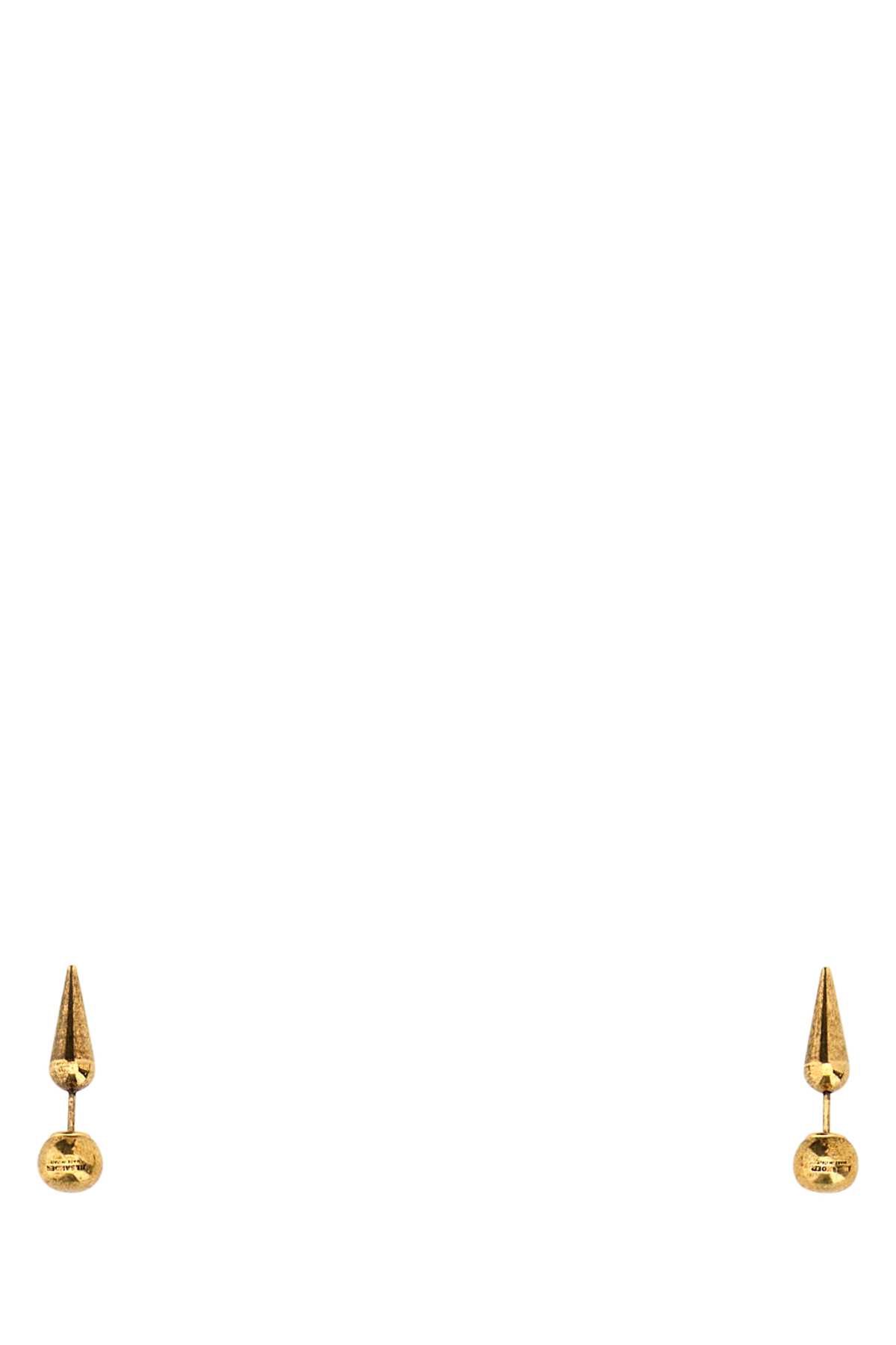 Jil Sander Metal Cone Stud Earrings In Gold