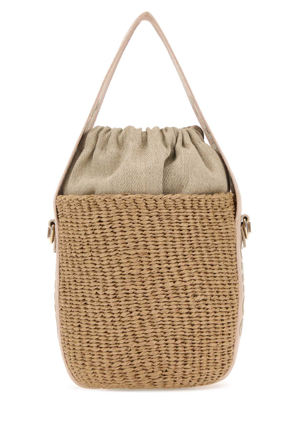 Chloé Beige Raffia Bucket Bag