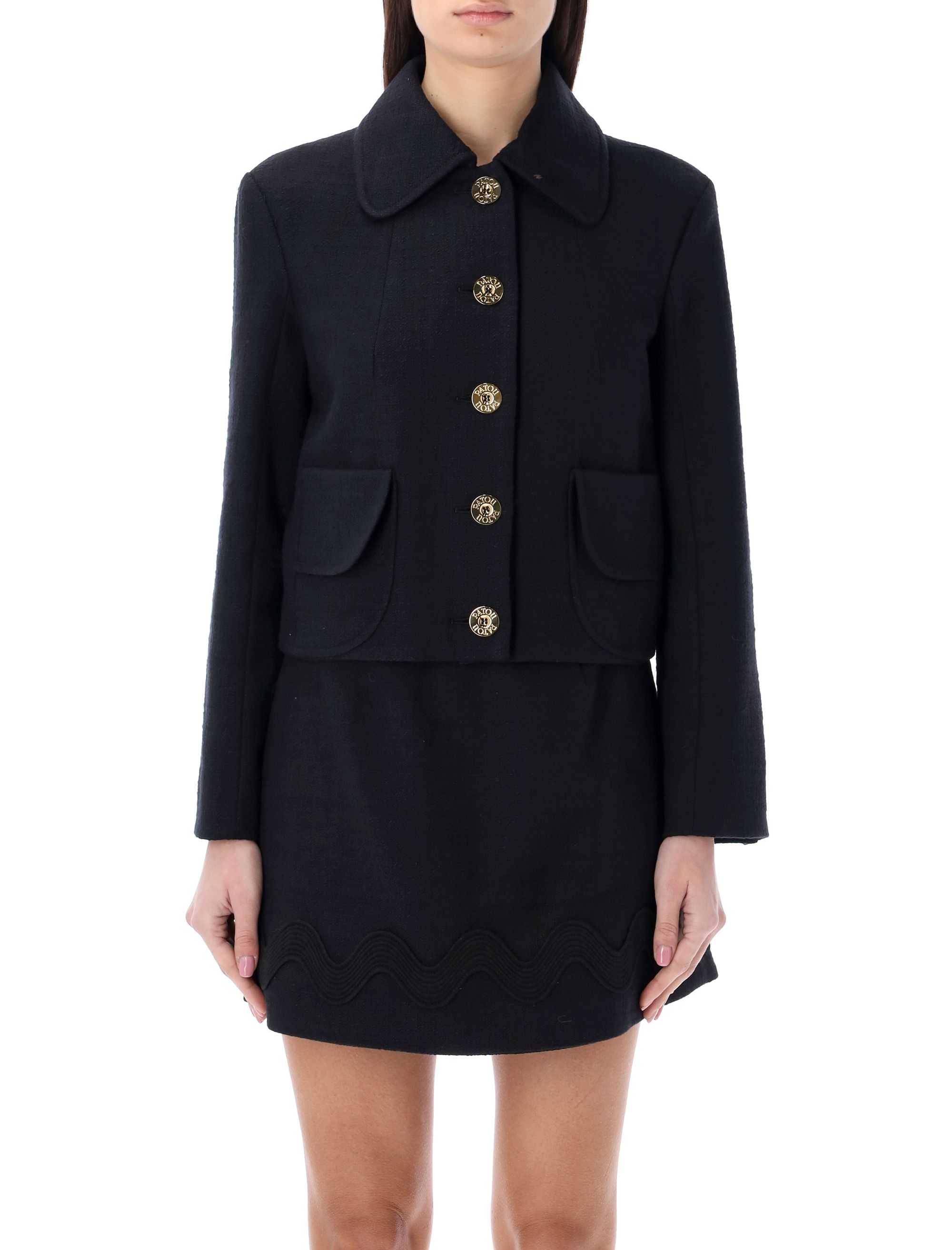 Black Cotton Blend Jacket