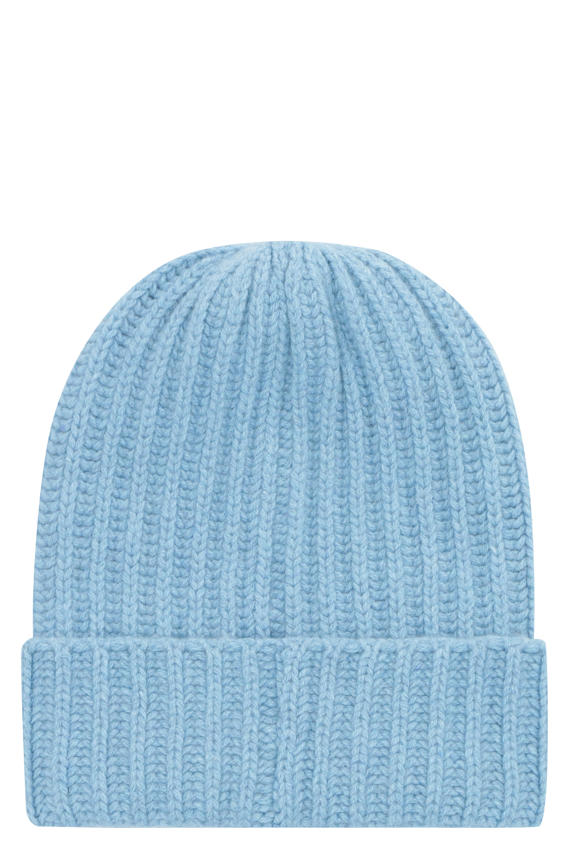 Malo Ribbed Knit Beanie In Light Blue