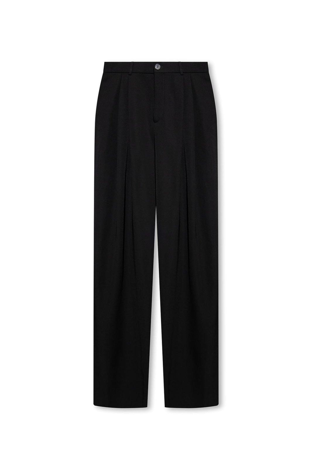 Wide Leg Pleated Trousers