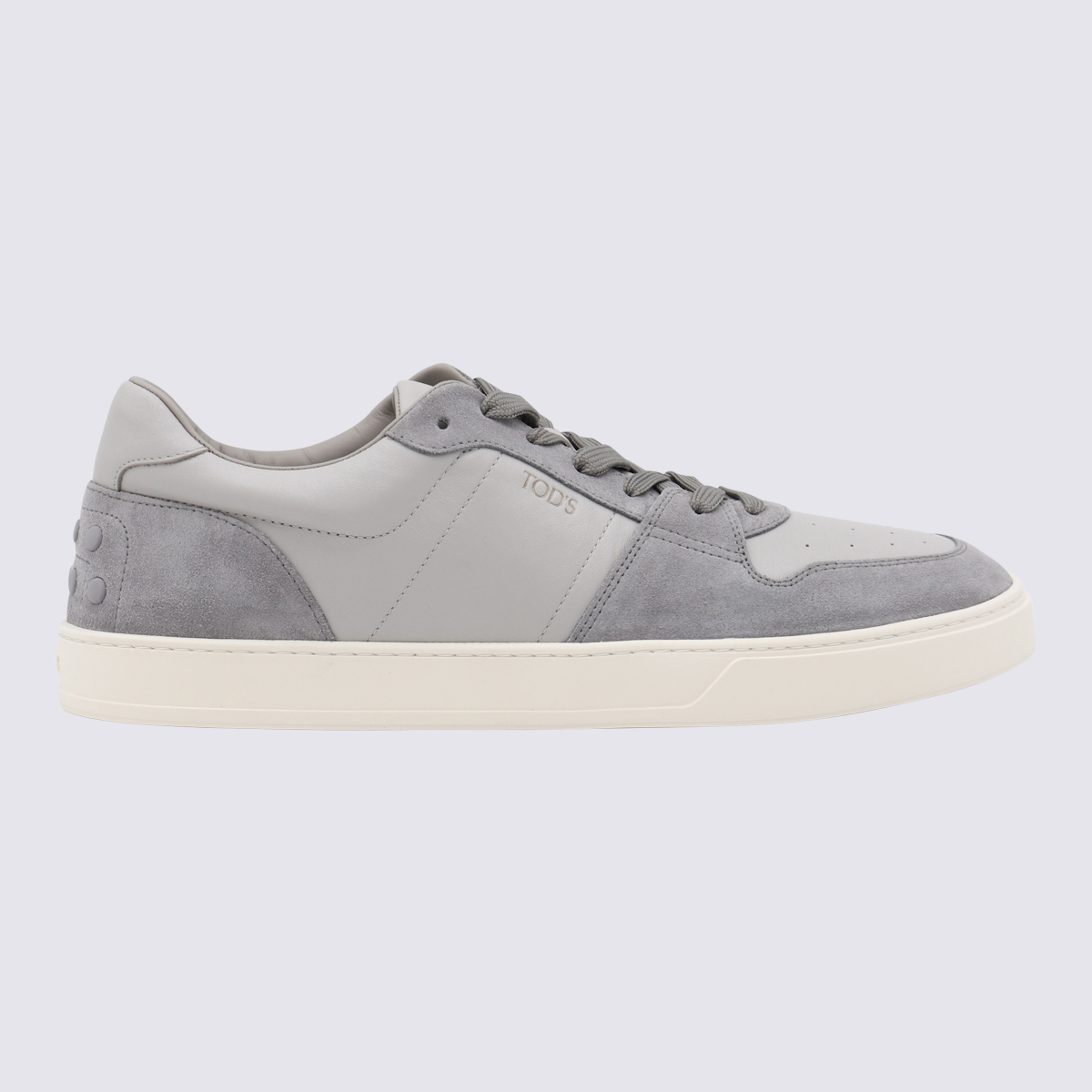 Grey Leather Sneakers